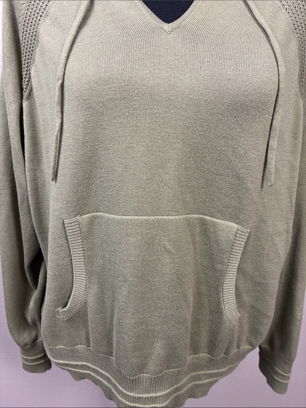 Athleta Evergreen Hoodie Sweater Green Pocket 1X - Picture 5 of 8
